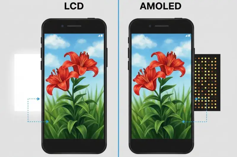 AMOLED و LCD: تعرف على الفرق بين هاتين الشاشتين في الهواتف